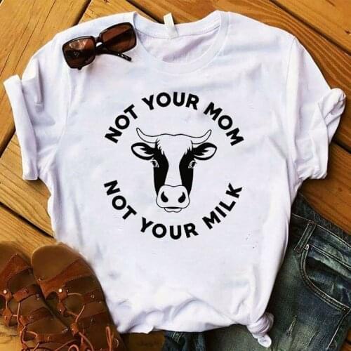 Female T-shirt Bull Bull Leopard Skull Flower Retro Animal Heifer Tee Harajuku Graphic T-shirt Lady T-shirt Female