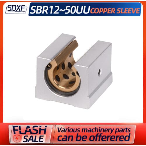 1/2/4PCS open linear box type optical axis slider bearing with copper sleeve SBR12/16 /20 /25 /30/40/50