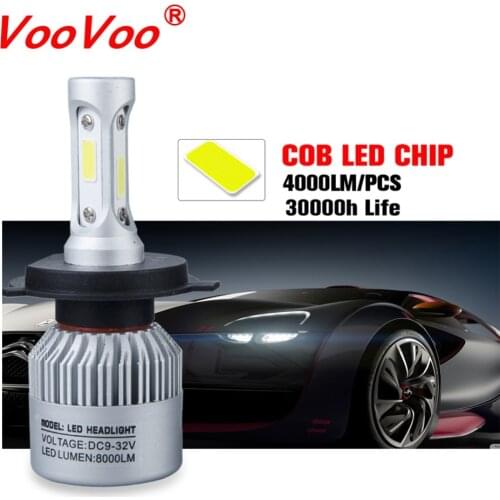 VooVoo H4 LED Motorcycle Headlight Bulb 4000LM 36W Hi/Lo Conversion Kit 6500K Motor Bike Headlamp 1Pcs