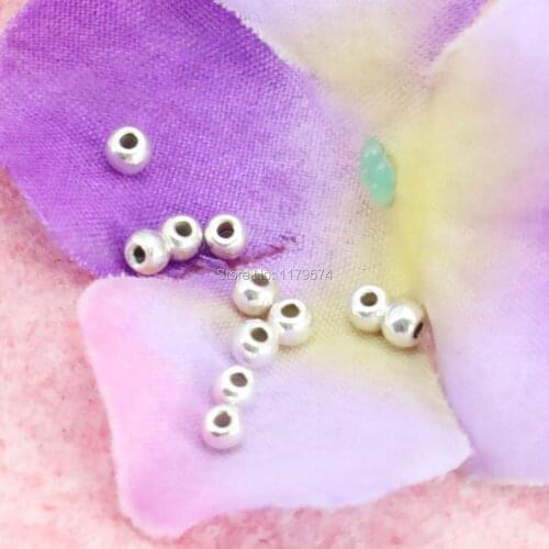 10PCS Hot 3mm Round Spacer Alloy DIY Findings Jewelry Fittings Crafts Jewelry Making Design Accessories For Necklace Bracelet