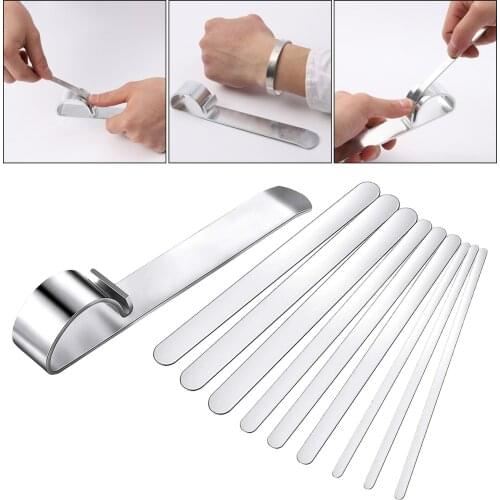 10Pcs Steel Bracelet Blank DIY W / Bending Bar Metal Stamping Jewelry Making