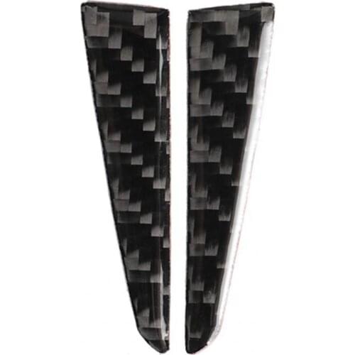 2Pcs Steering Wheel Cover Decorative Easy Installation Carbon Fiber Car Steering Wheel Trim for Infiniti Q50 2014-2020