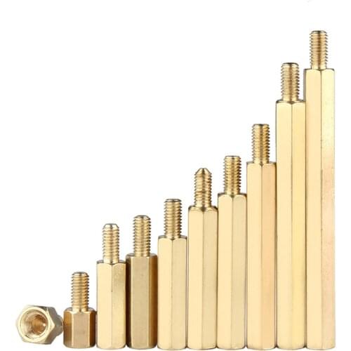 20PCS M3*5/6/8/10/11/12/14/15/30/50+6 Hexagonal Copper Post/Stud M3 Single Head Isolation Column
