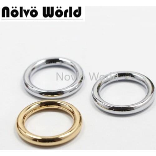 50pcs 5 colors 4mm line 3/4 inch O Rings ,bags purse handmade 2cm round solid cast round ring