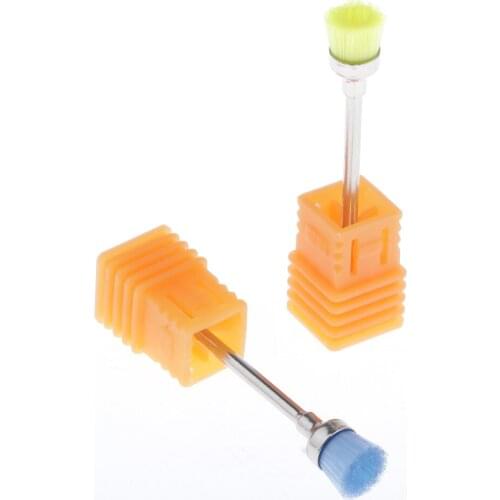 7pcs Colorful Nail Drill Cleaning BRUSH 3/32" Manicure Pedicure Cleaner Tool