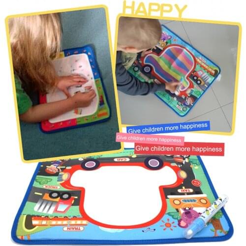 Aqua Magic Water Drawing Mat Coloring Doodle With Magic Pen Montessori Toys Repeatable Painting Board Educational For Kids Gift