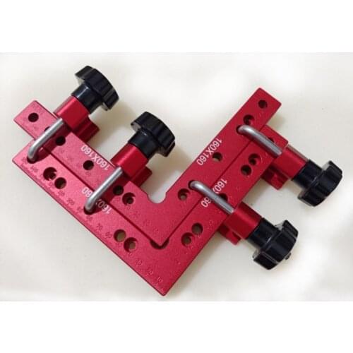 Aluminium Woodworking Adjustable Corner Clamping Ruler Right Angle Clamps G Clamp L-Shaped Auxiliary Fixture Positioner Clip
