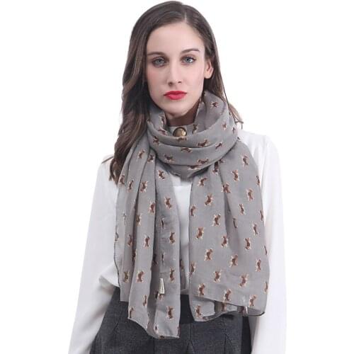 Beagles Dog Print Long Scarf Foulard Shawl for Women Soft Lightweight
