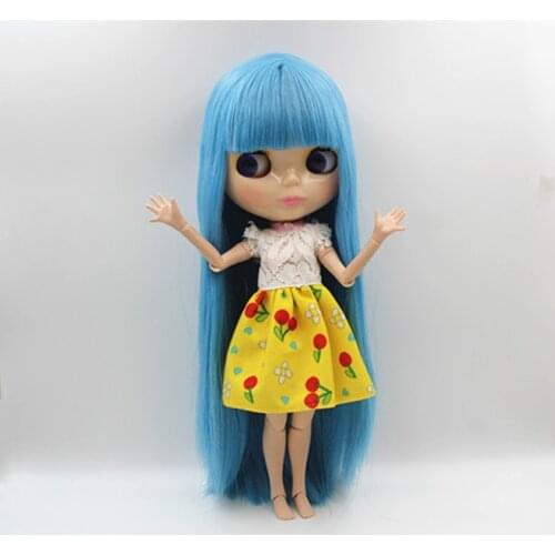 Free Shipping BJD joint RBL-360J DIY Nude Blyth doll birthday gift for girl 4 colour big eyes dolls with beautiful Hair cute toy