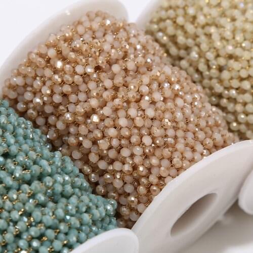 Rosary Beaded stainless steel Linking Chain Soldered Bulk for Antilost Glass Holder Lanyard Strap Extender Jewelry Making DIY