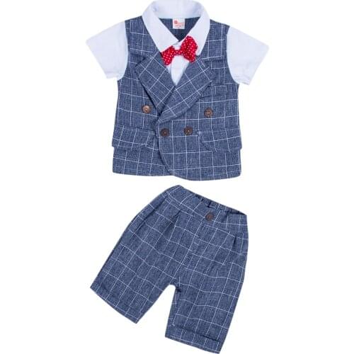Gentleman 2pcs Gentleman Toddler Baby Boys Tops+Pants Outfit Infant Wedding Clothes Set Size 1-4T