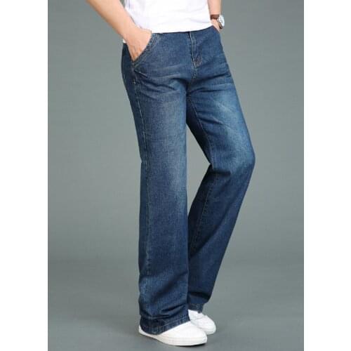 Jeans men 2020 Summer New Thin Large size Micro Bell pants Mens Modis Straight jeans Retro Green Classic jeans More Size 28-34