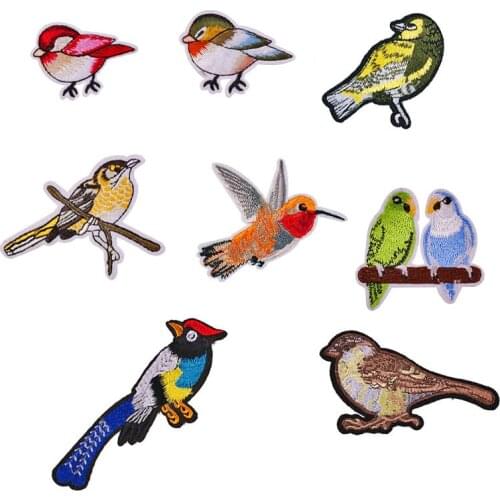 Exquisite Antique Bird Magpie Oriole Embroidery Cloth Stickers Clothing Accessories Badge Patch