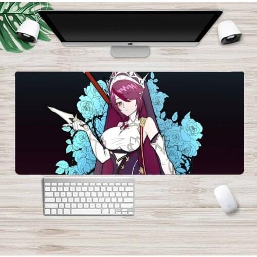 Rosaria Genshin Impact Computer Laptop Anime Mouse Mat XL Large Gamer Keyboard PC Desk Mat Takuo Computer Tablet Mouse mat