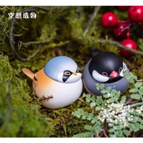 Cute bird toy genuine fantasy creation critically endangered species world sparrow blind box ball bird second generation