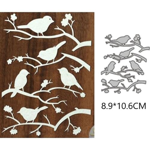 2021 Bird on Branch New Metal Cutting Dies Photo Album and Planner Die Cut Scrapbooking For Crafts Card Making no Stamps