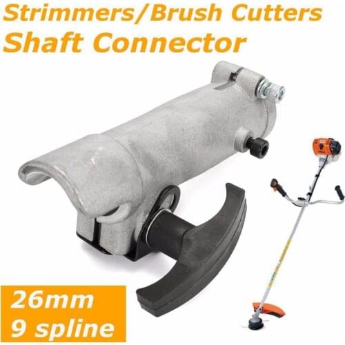 New Shaft Connector Joining Clamp 26mm 9 Spline For Various Trimmer Brush Cutter