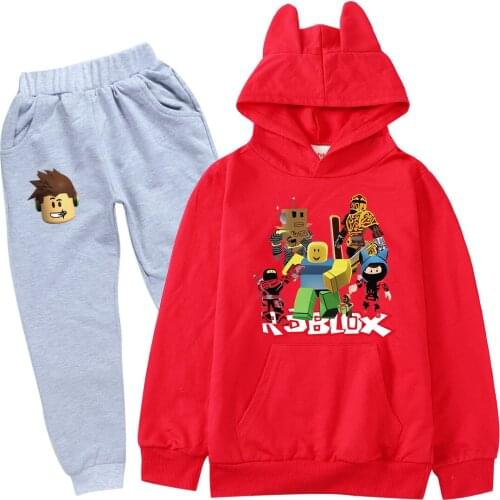 Robloxing Fall Clothes Trendy Fashion Childrens Clothing Boys Hooded Tops Sweatshirts 3D Cartoon Kids Hoodies for Teen Girls