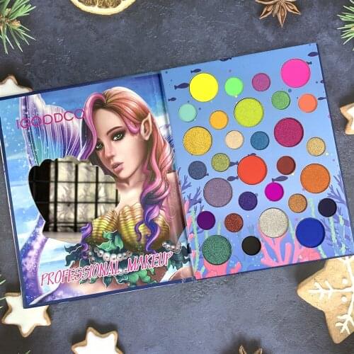 30 Colors Beauty Pattern Pearly Matte Sequins Large Multi-Color Eyeshadow Palette