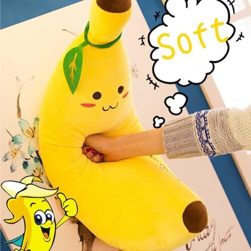 Banana Pillows Plush Toys children Creative Cartoon Banana Plush Soft Pillow Cushion Baby Cute Fruit Design Plush Doll Gifts