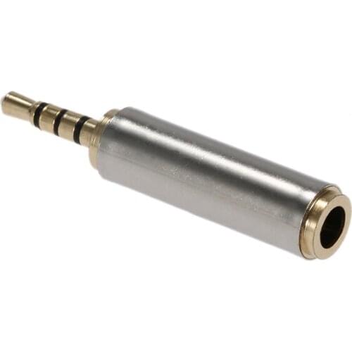 Portable Gold-plated 2.5 mm Male to 3.5 mm Female Audio Stereo Headphone Converter Adapter For Earphone Adaptor