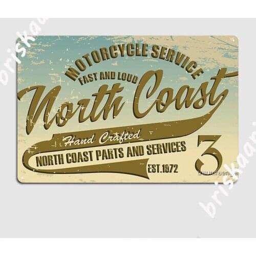 North Coasts Poster Metal Plaque Wall Decor Decoration Bar Cave Cinema Kitchen Tin sign Posters