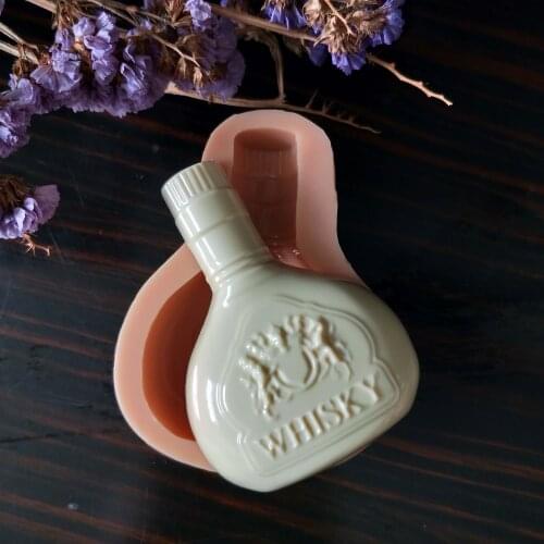 QT0198 PRZY Silicone Mold Wine Pot Wine Bottle Soap Molds Gypsum Chocolate Candle Mold Fondant Mould Flagon Clay Resin