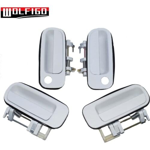 WOLFIGO New White 1PC / 2PCS / 4PCS Exterior Door Handle Front Rear Left Right For 1992-1996 Toyota Camry 6922033020, 6921033010