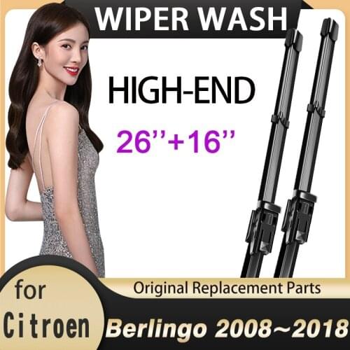 For Citroen Berlingo 2008~2018 B9 Car Wiper Blades Front Windscreen Wipers 2011 2012 2013 2014 2015 2016 2017 Car Accessories