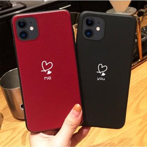 Mobile Phone Cases for IPhone 12 MAX 6S 7 8 PLUS X XR XS 11 Silicone Smartphone Case Lens Protection Back Cover Love Heart