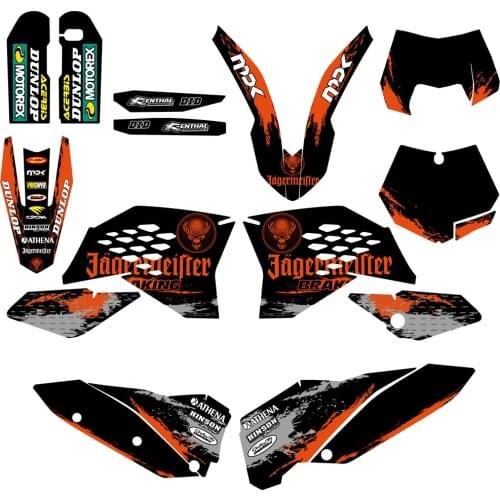 Sticker Team Graphic Background Decal Sticker For KTM SXF EXC XC 125-524 150 200 250 300 350 400 450 500 2008-2010 SX 07-10