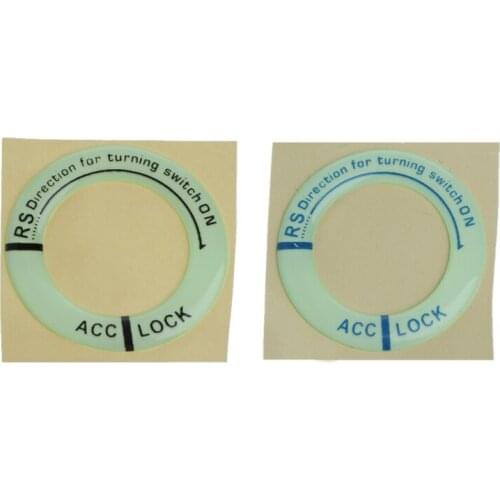 Car Glow Key Ring Hole Sticker Lumunous Ignition Switch Sticker Motorcycle Decal Circle Light Decoration Universal
