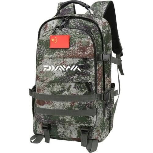 Outdoor Tactical Men Fishing Bag Camouflage Multifunctional Climbing Camping Shoulders Backpack Travel Multi-Purpose Sports Bags
