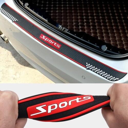 Universal Car Trunk Door Rear Guard Plate Sticker Sill Protector Rubber Anti-Scratch Pedal Film Protective Pad Protection Trim