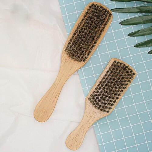 Protective Beard Bristles Beard Brush Mens Special Long Handle Solid Wood Cleaning Brush Styling Hairdressing Tool Brush