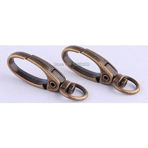 10pcs/lot bronze color Lobster Clasps Trigger Round Swivel Snap Hook Metal Buckles for Key