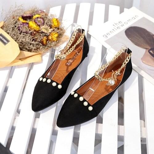 Explosion Style Fashion Sexy Pointed Solid Color Flat Shoes Women Black Gray Pink Casual Wild Spring And Autumn Size 5-10 W33-16