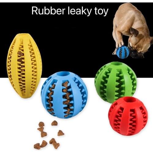 Pet Soft Dog Toys Funny Interactive Elasticity Ball Chew Toy For Dogs Tooth Clean Ball Of Clip Food Extra-tough Rubber Balls