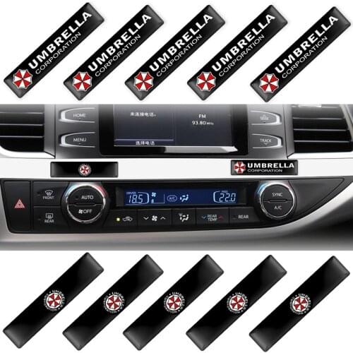 10Pcs Umbrella corporation Logo Car Window Sticker Car-styling decoration Decal For Suzuki BMW Audi Kia Skoda Fiat Ford Peugeot