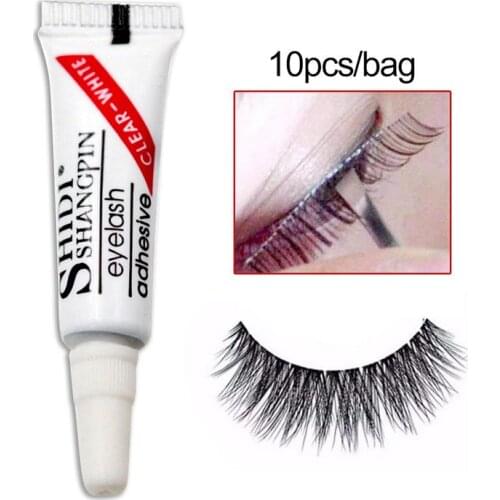 10 Pcs High Quality Eyelash Glue White Portable False Eyelashes Glue Eye Lashes Adhesive Sample Adhesive