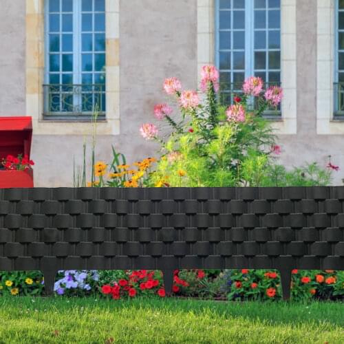 2PCS Garden Fence Plastic Courtyard Wedding Fence Rattan Effect Edging Splicing Disassemble Flower Garden Balcony Privacy Fence