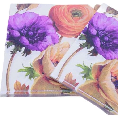 1Set Red Restaurant Napkins Grass Towel Party Paper Color Printed Napkins Birthday Wedding Anniversary Days Party Decor