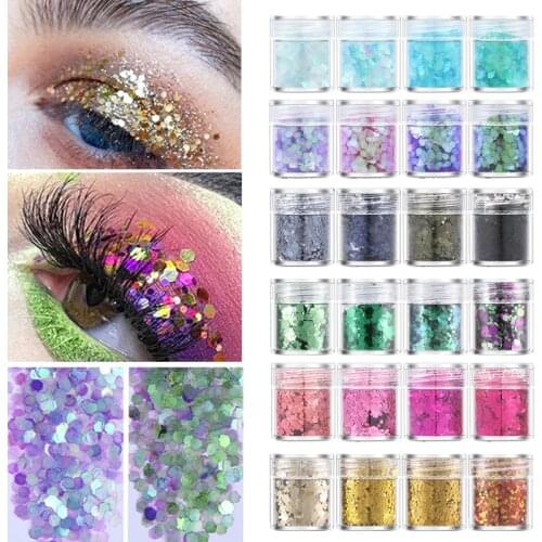 3d Nail Glitter Holographic Sequins Face Hair Makeup 4 Boxes 4 Colors Mix Size Gradient Manicure Nail Art Shine Paillette