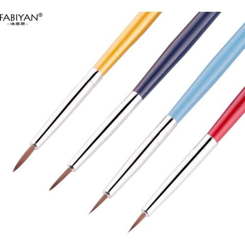 4Pcs/Set Nail Art Brush Pen Liner Painting Drawing Wood Flower Builder Salon Design UV Gel Polish Tips DIY Manicure Tool Acrylic
