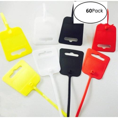 50PCS Zip Ties Colored Write Wire Cable Label Mark Tag Nylon Self-Locking Cable Tie Network Cord Wire Strap Marker Cable ties