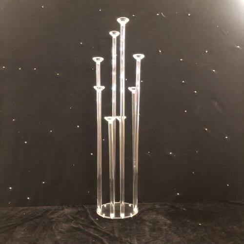 Acrylic Candle Holders 8-arms Candelabras Elegant Wedding Centerpieces Table Candlestick Christmas Party Home Decoration