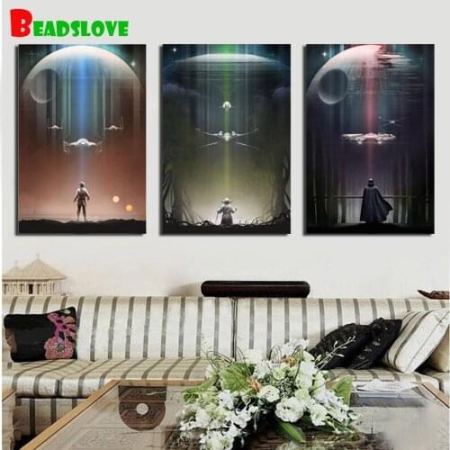 Diamond 3d cartoon movie planet landscape diamond embroidery mosaic full square round drill 5d diy Diamond Painting Multi-Panel