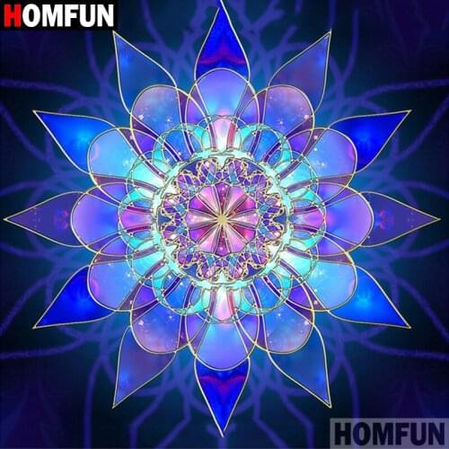 HOMFUN 5D DIY Diamond Painting Full Square/Round Drill "Blooming flower" 3D Embroidery Cross Stitch gift Home Decor A00087