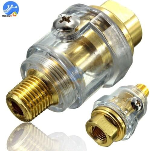 Hardware Oiler Lubricator of 1/4" BSP Mini In-Line Oiler Lubricator for Pneumatic Tool & Air Compressor Pipe