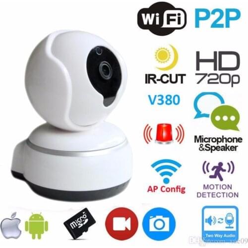 Wireless Wifi IP Camera CCTV Surveillance Security Camera Night Vision Phone App Control IR Webcam Support TF Card HD 720P